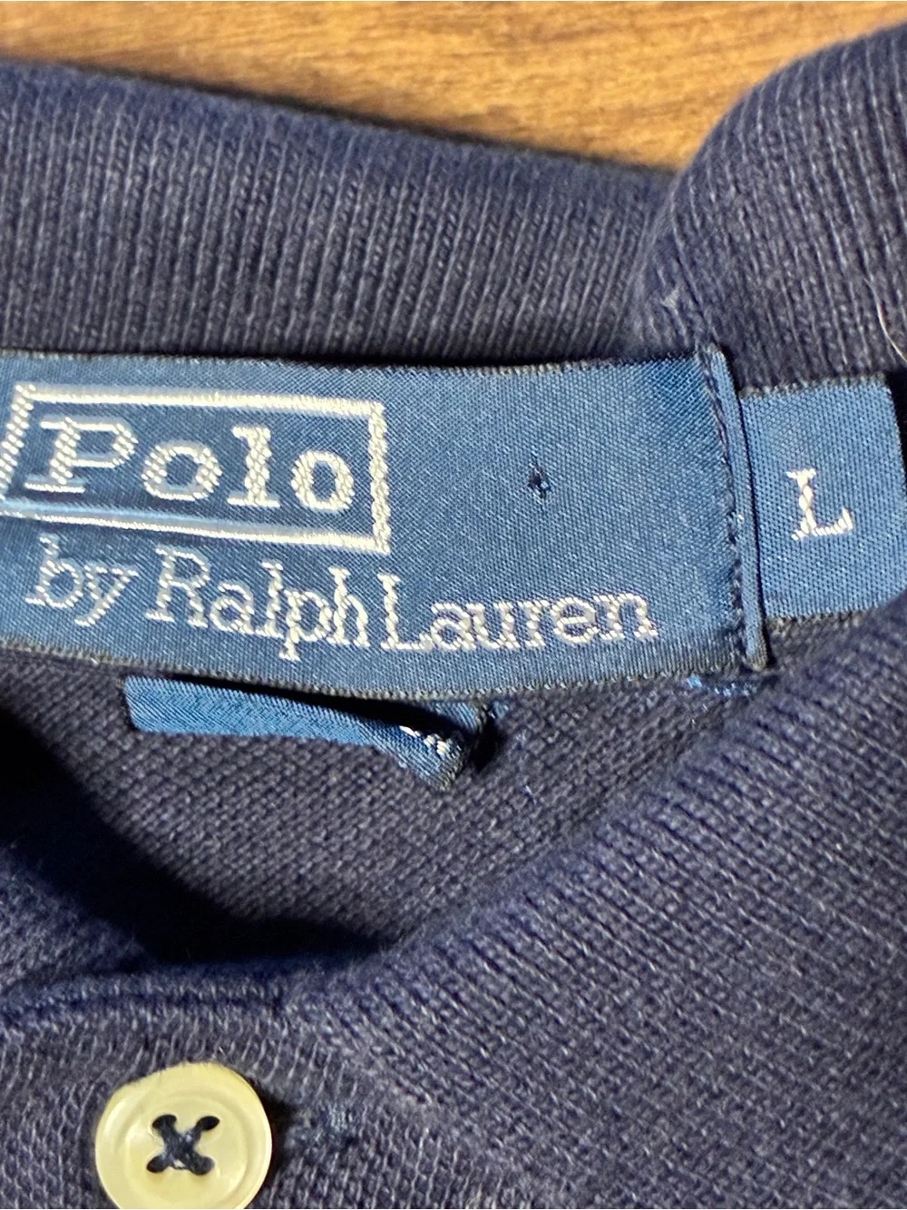 Ralph Lauren Navy Long-Sleeve Polo with Bear Embroidery